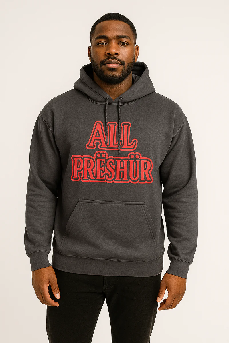 All Preshur Sweatshirt with Hoody Gray — GoWithAP merchandise