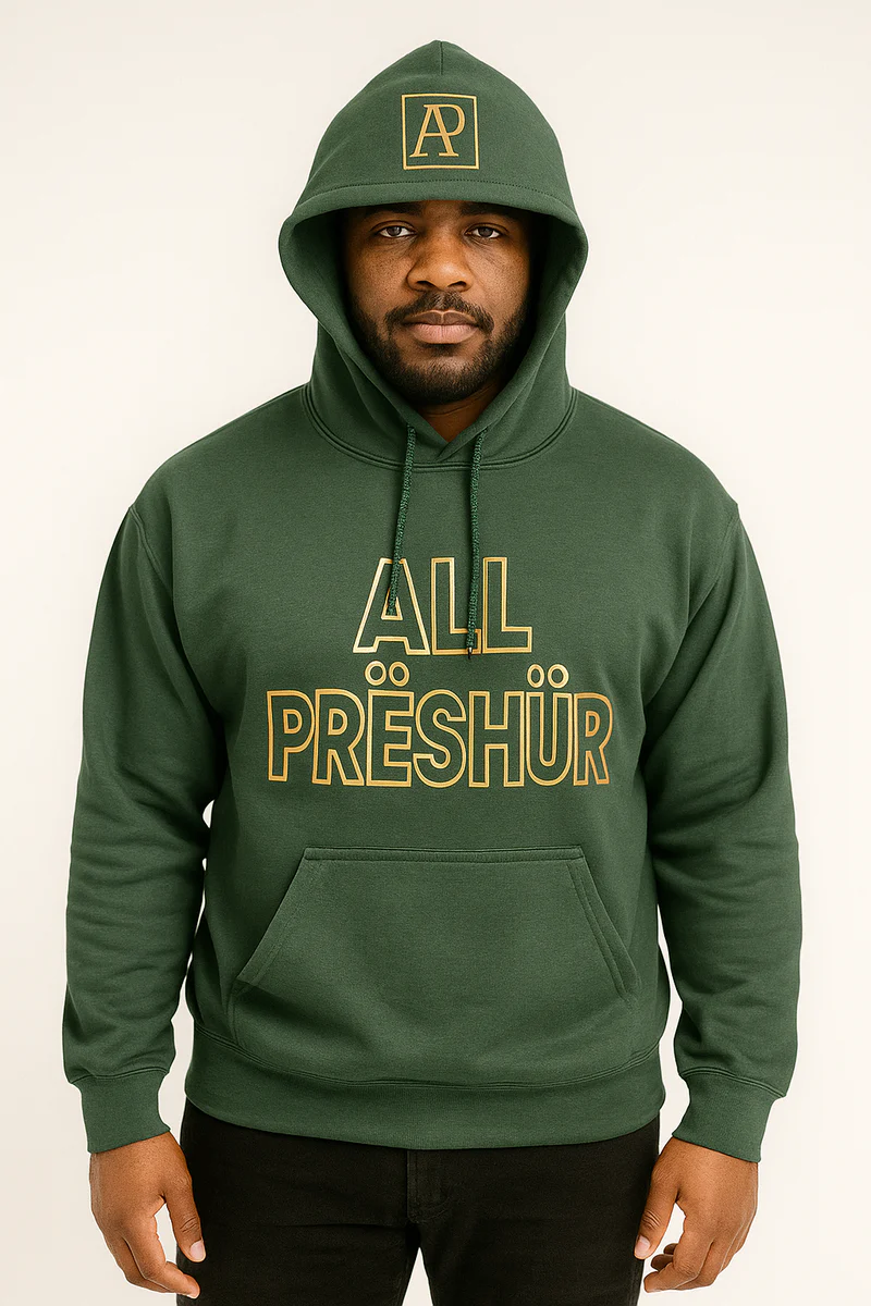 All Preshur Sweatshirt with Hoody Green — GoWithAP merchandise