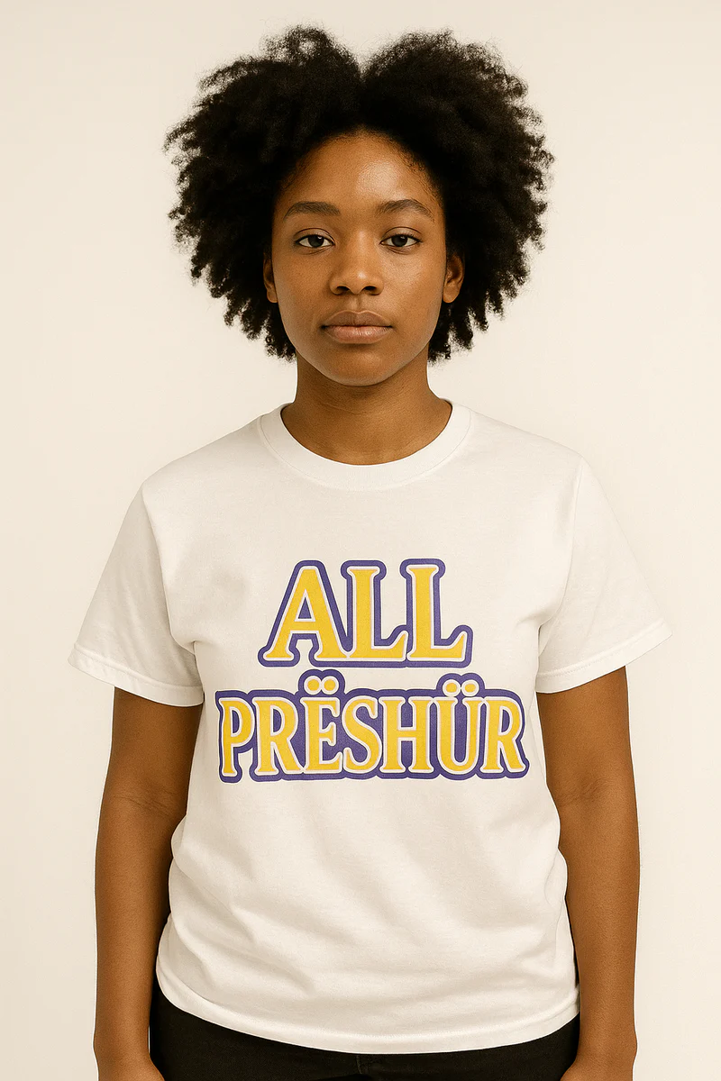 All Preshur T-Shirt white/purple — GoWithAP merchandise